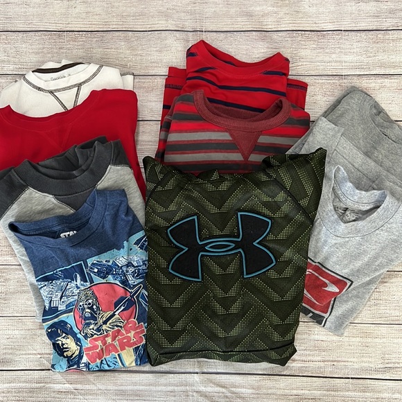 Under Armour Other - Boys size 8 long sleeve tee shirt/ sweatshirt bundle 9 items